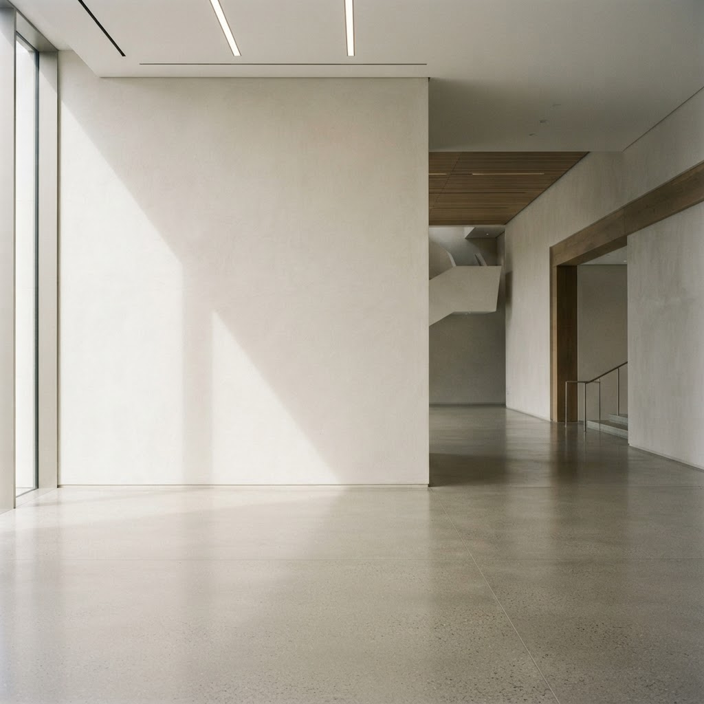 A quiet, light-filled contemporary architectural interior